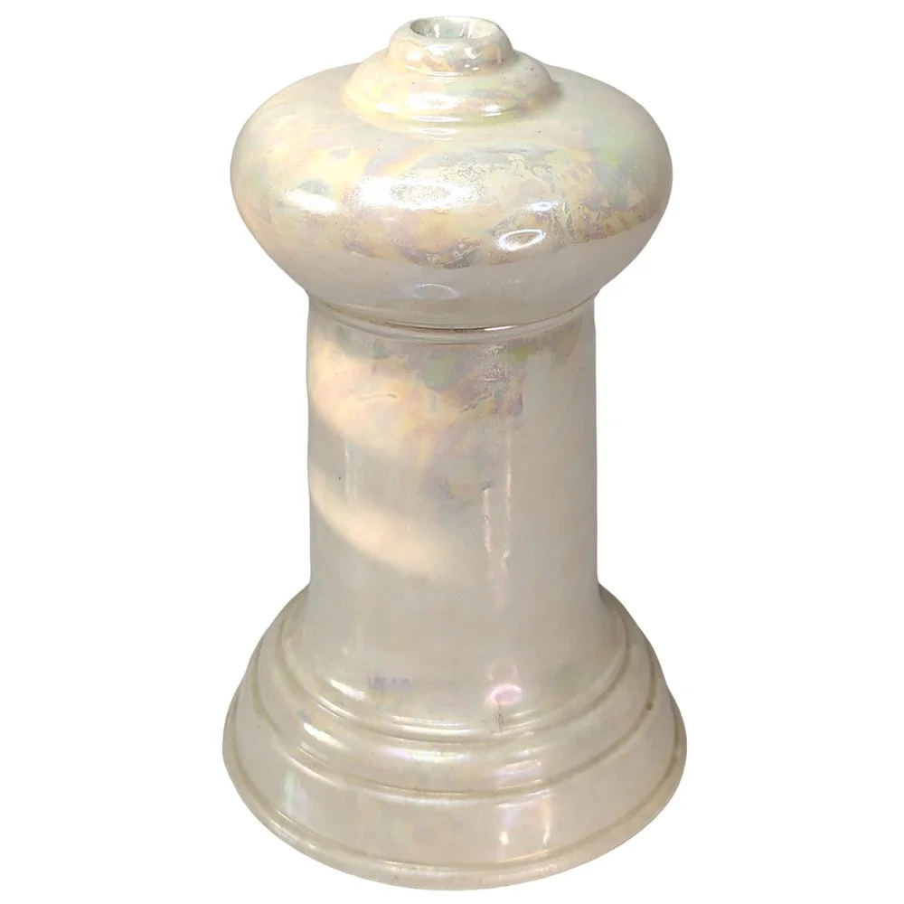 Handmade Ceramic Statement Tapered Candle Holder Iridescent Modern Column 10